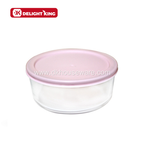 Glass Food Container with PE Lid Fridge Organizer